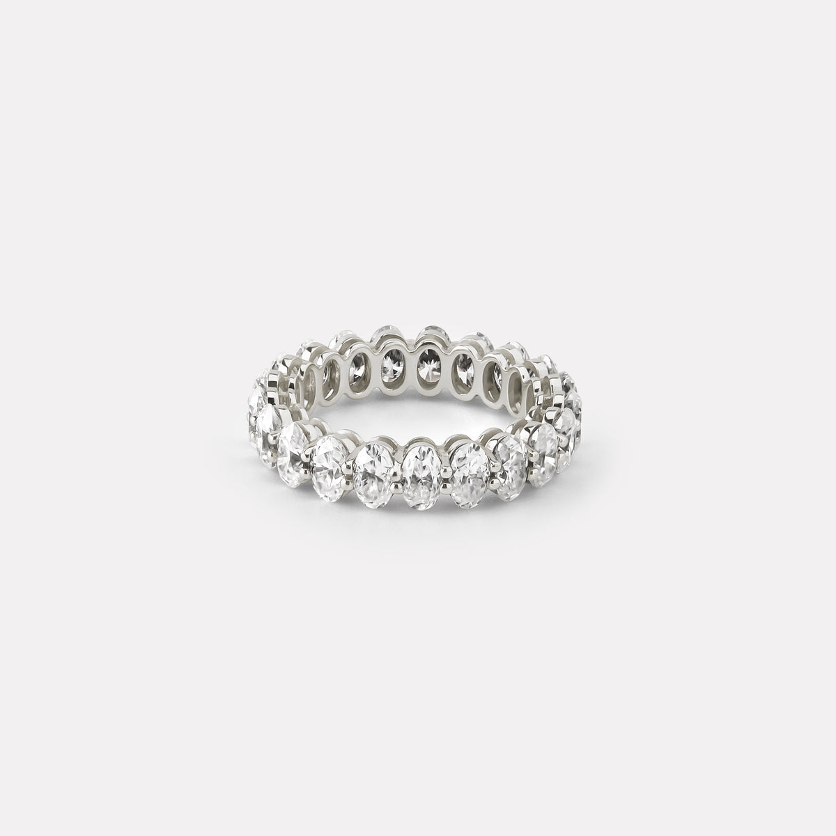 Oval Brilliant Cut Eternity Band in Classic Size