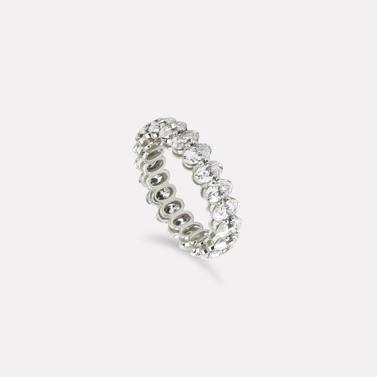 Oval Brilliant Cut Eternity Band in Classic Size